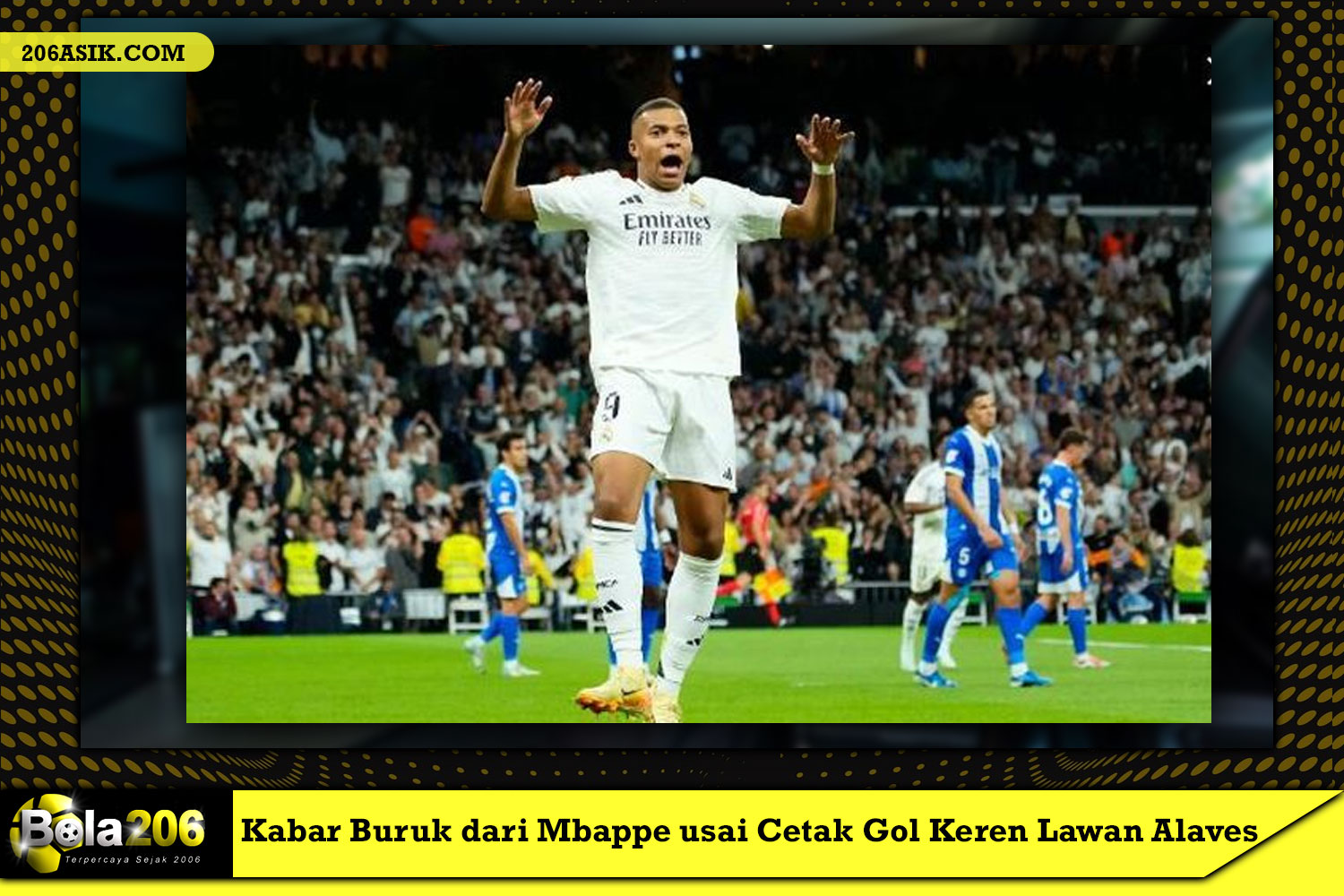 Kabar Buruk dari Mbappe usai Cetak Gol Keren Lawan Alaves