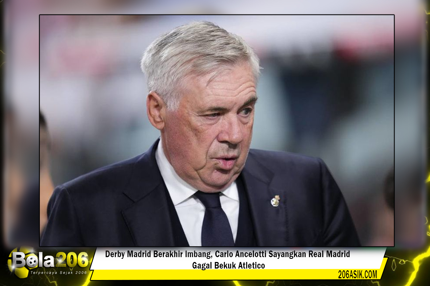 Derby Madrid Berakhir Imbang, Carlo Ancelotti Sayangkan Real Madrid Gagal Bekuk Atletico