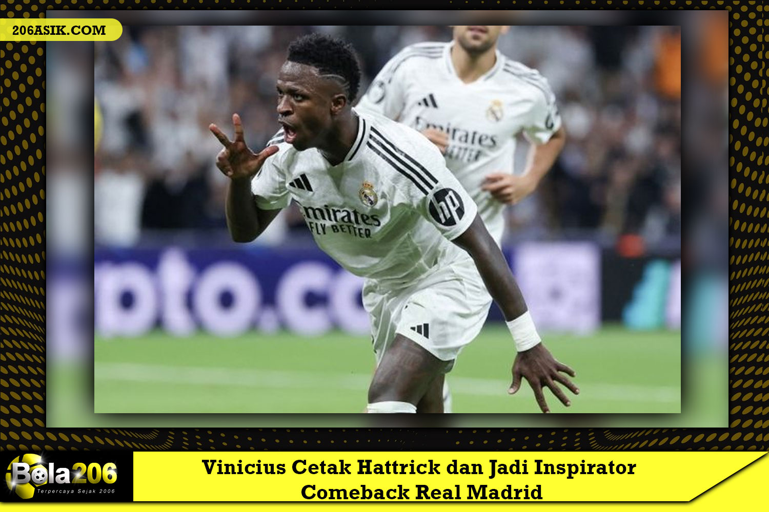 Vinicius Cetak Hattrick dan Jadi Inspirator Comeback Real Madrid