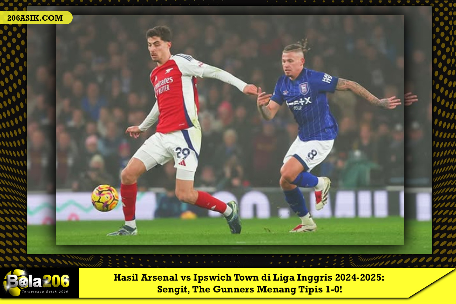 Hasil Arsenal vs Ipswich Town di Liga Inggris