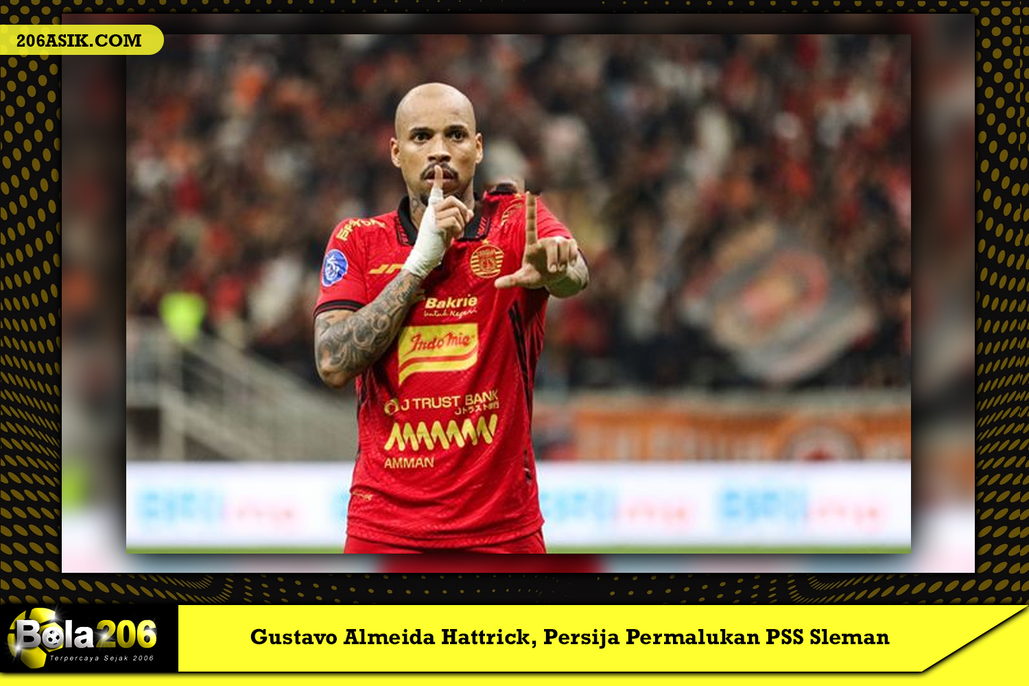 Gustavo Almeida Hattrick, Persija Permalukan PSS Sleman