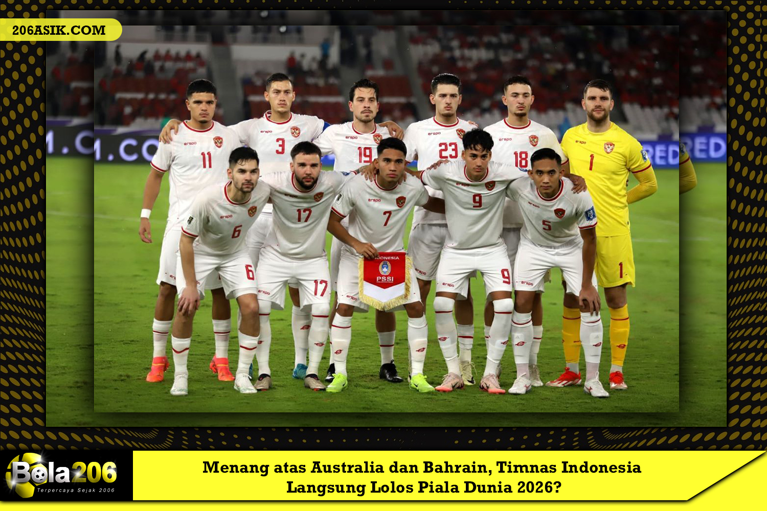 Menang atas Australia dan Bahrain