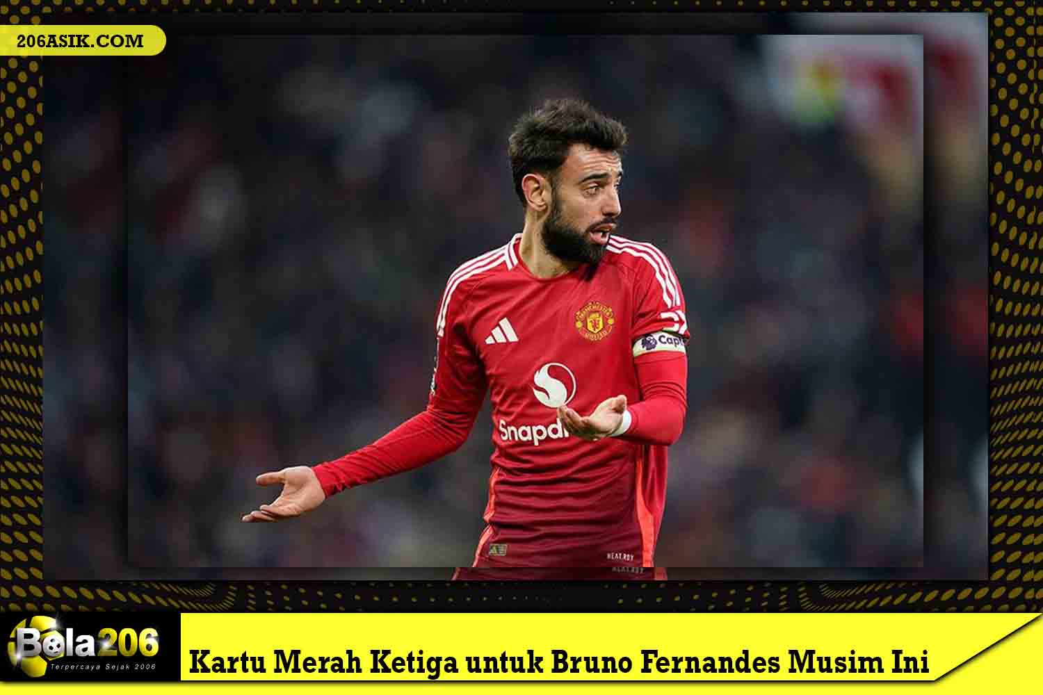 Kartu Merah Ketiga untuk Bruno Fernandes Musim Ini