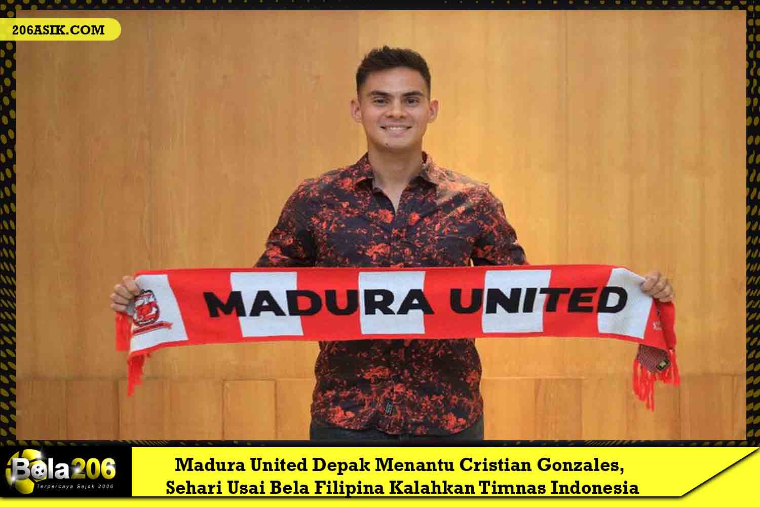 Madura United Depak Menantu Cristian Gonzales, Sehari Usai Bela Filipina Kalahkan Timnas Indonesia