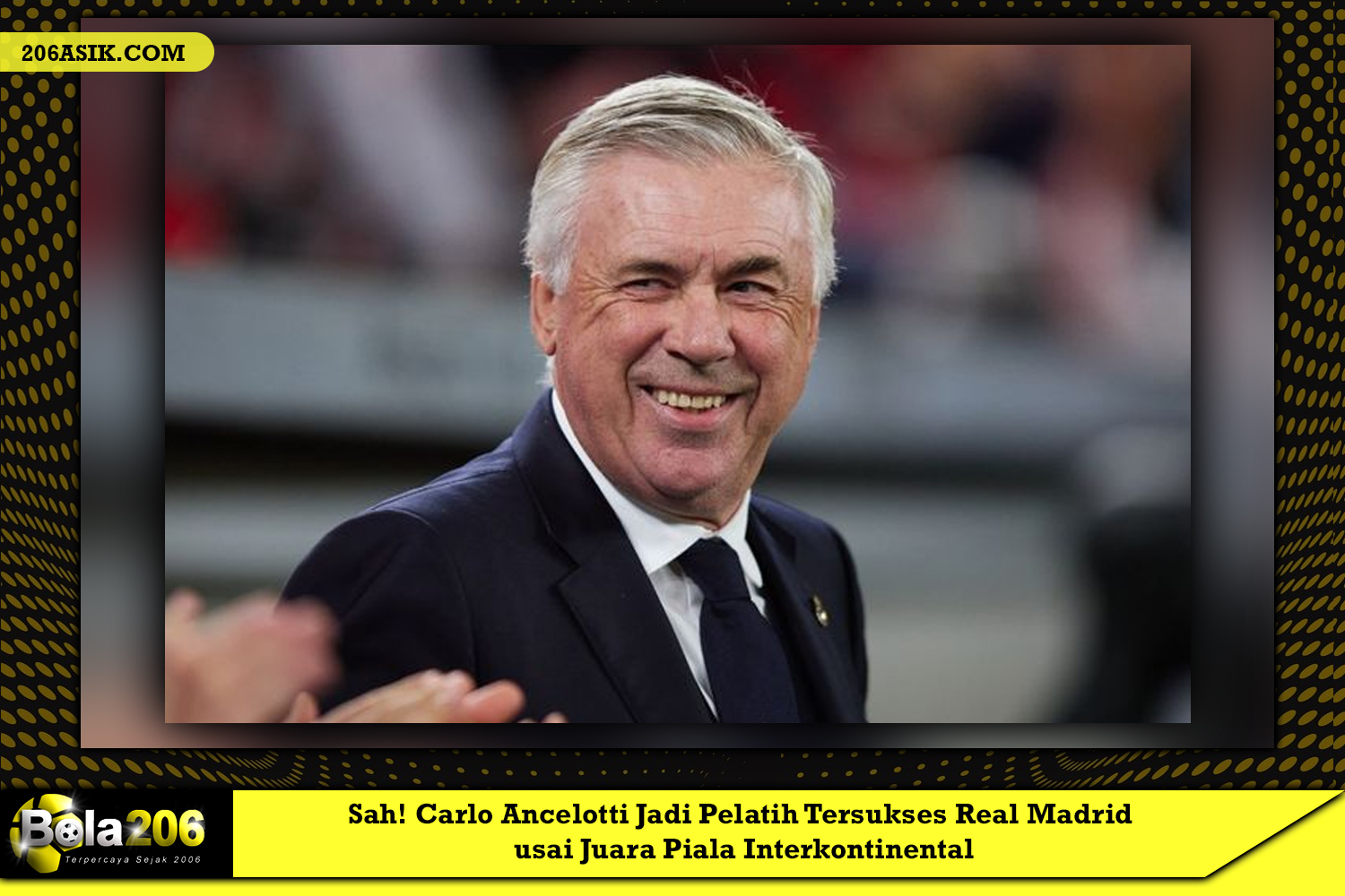 Sah! Carlo Ancelotti Jadi Pelatih Tersukses Real Madrid usai Juara Piala Interkontinental