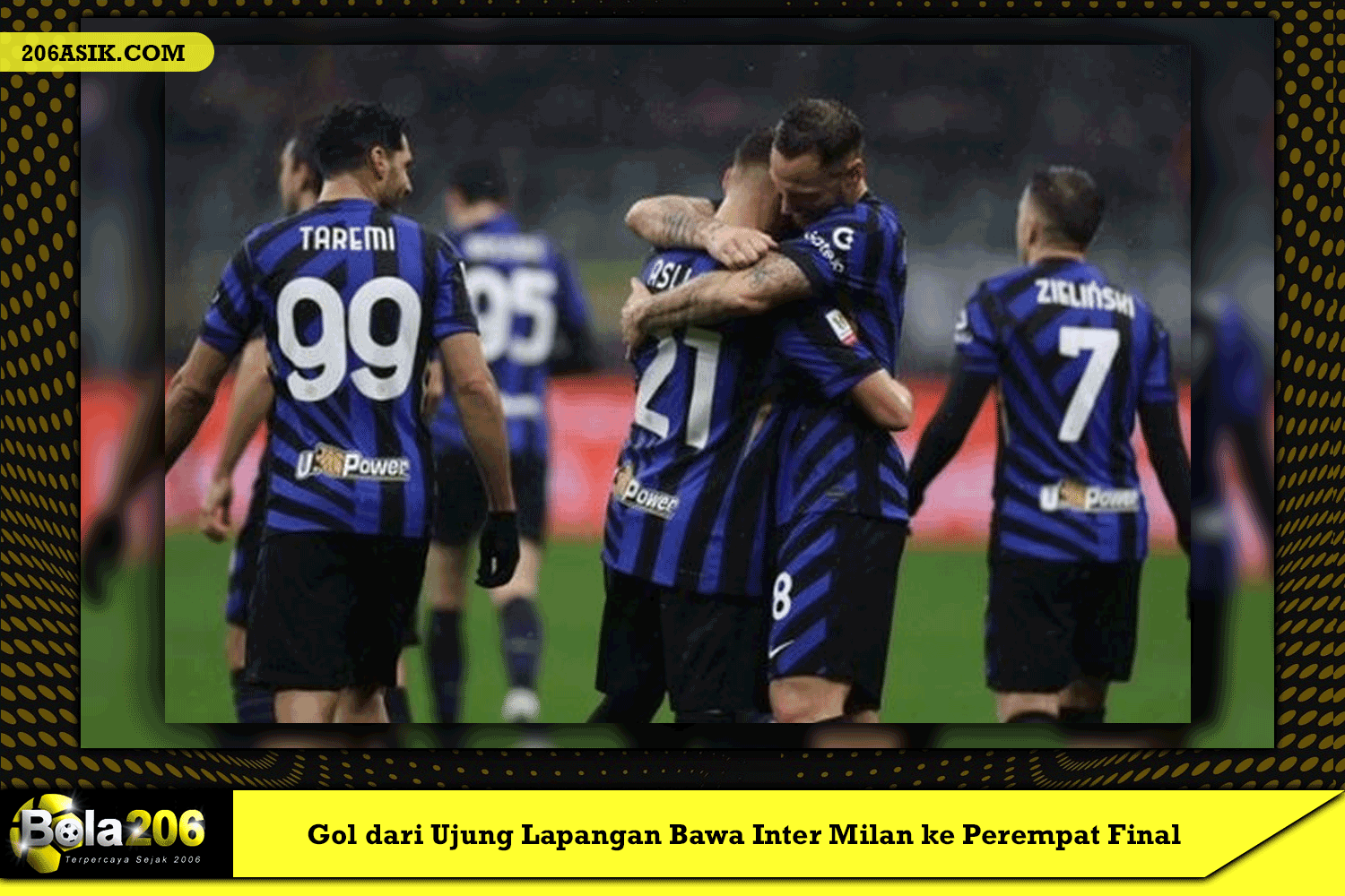 Gol dari Ujung Lapangan Bawa Inter Milan ke Perempat Final