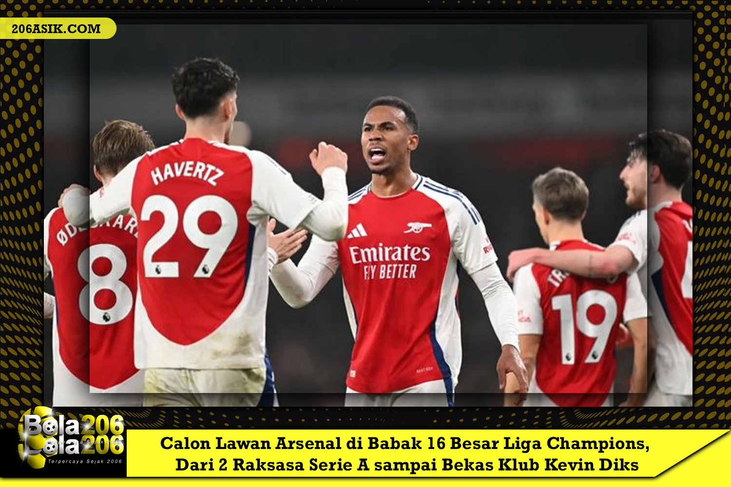 Calon Lawan Arsenal di Babak 16 Besar Liga Champions, Dari 2 Raksasa Serie A sampai Bekas Klub Kevin Diks