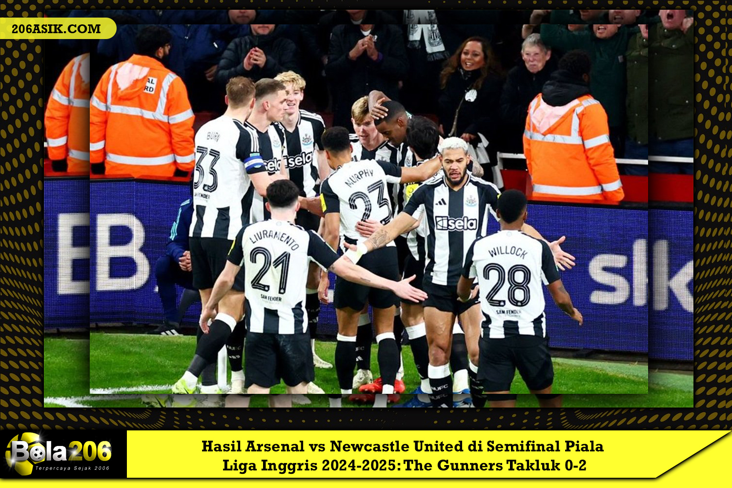 Hasil Arsenal vs Newcastle United di Semifinal Piala Liga Inggris