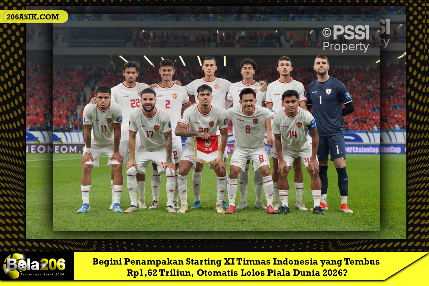 Begini Penampakan Starting XI Timnas Indonesia