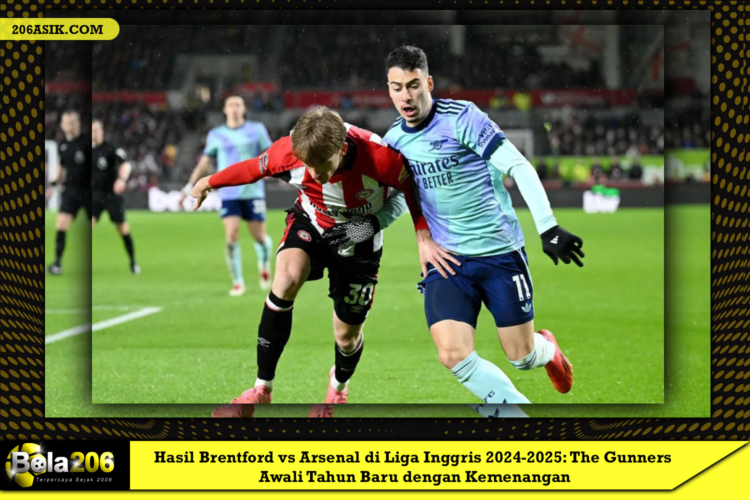 Hasil Brentford vs Arsenal