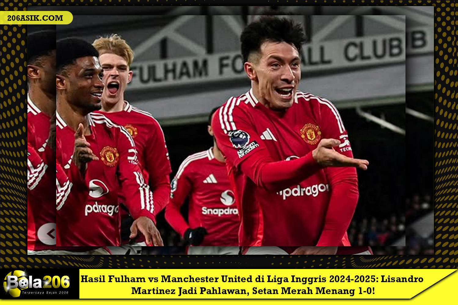 Hasil Fulham vs Manchester United di Liga Inggris