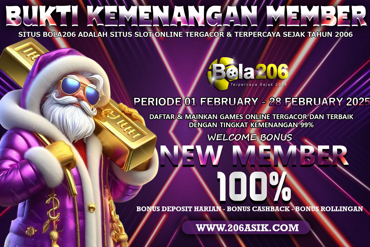 BUKTI KEMENANGAN JACKPOT 13 FEBRUARY 2025