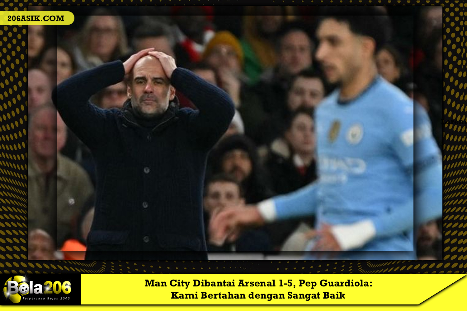 Usai Arsenal taklukkan Man City 1–5, Pep Guardiola nilai ulang performa kami.