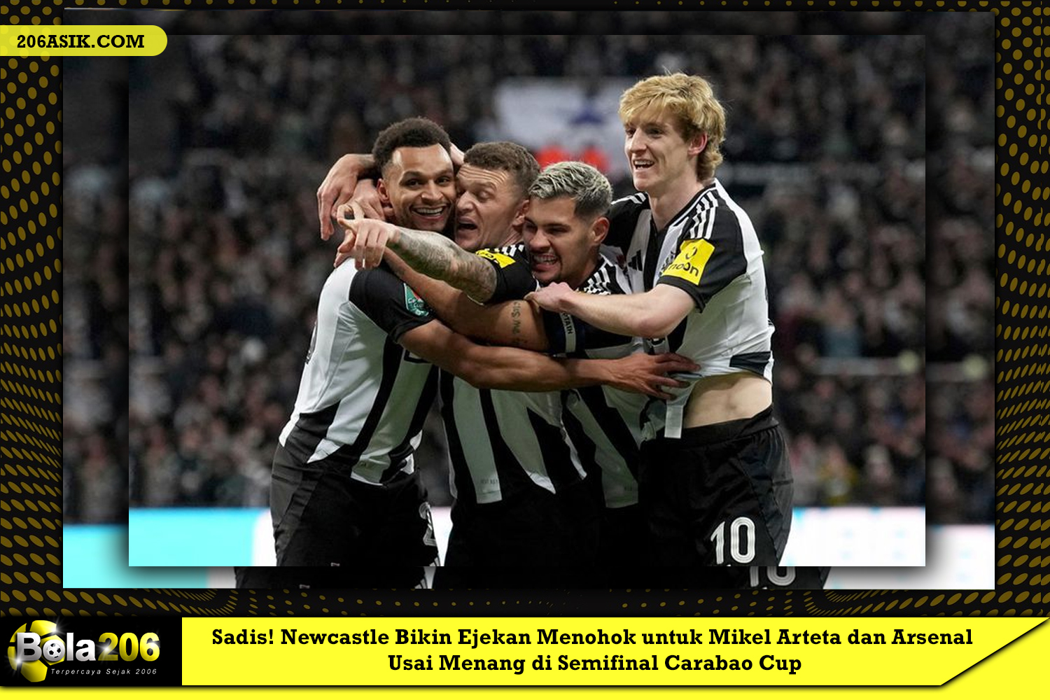 Sadis! Newcastle Bikin Ejekan Menohok untuk Mikel Arteta dan Arsenal Usai Menang di Semifinal Carabao Cup