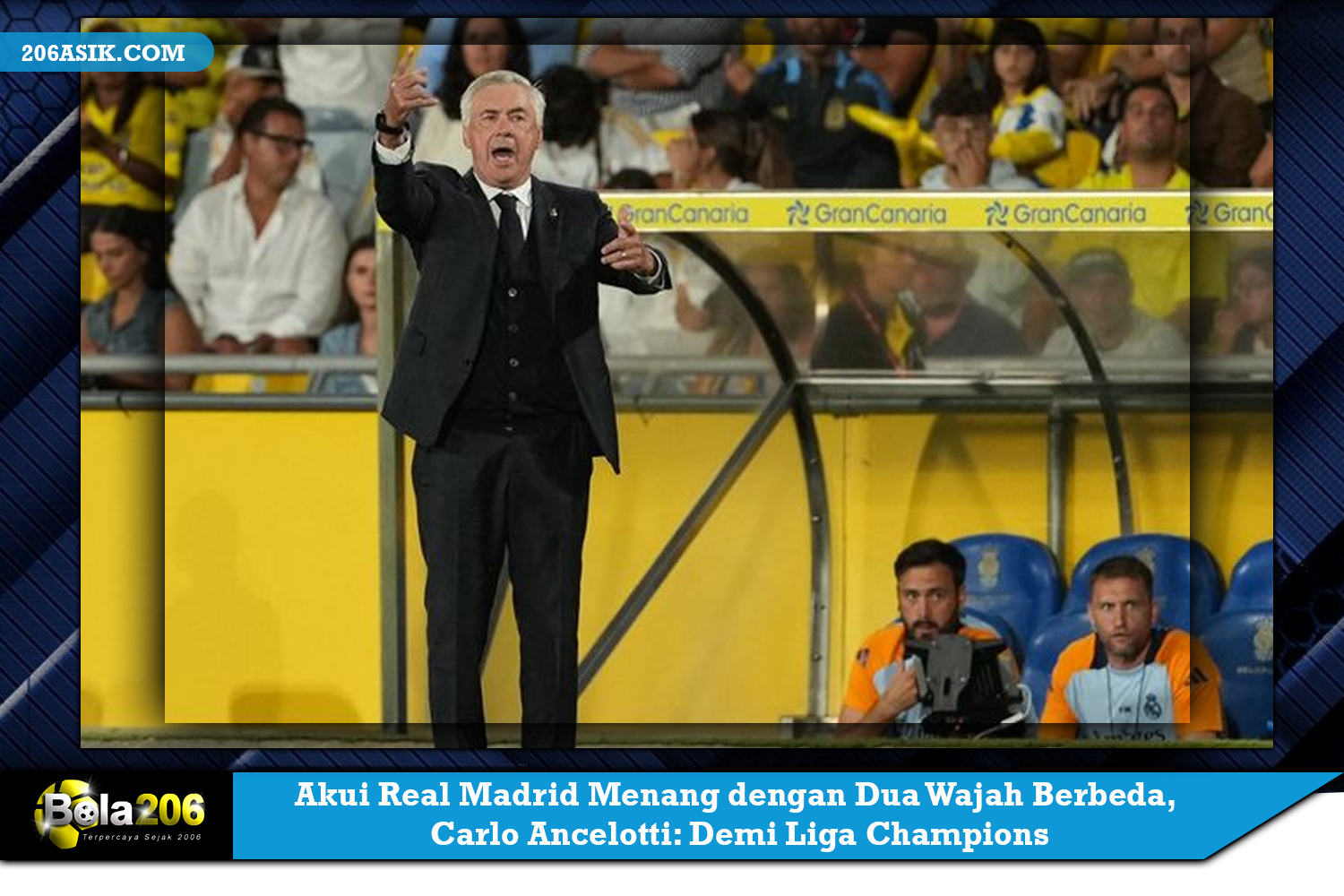 Meski Real Madrid telah meraih dua gelar juara liga, Ancelotti, Carlo