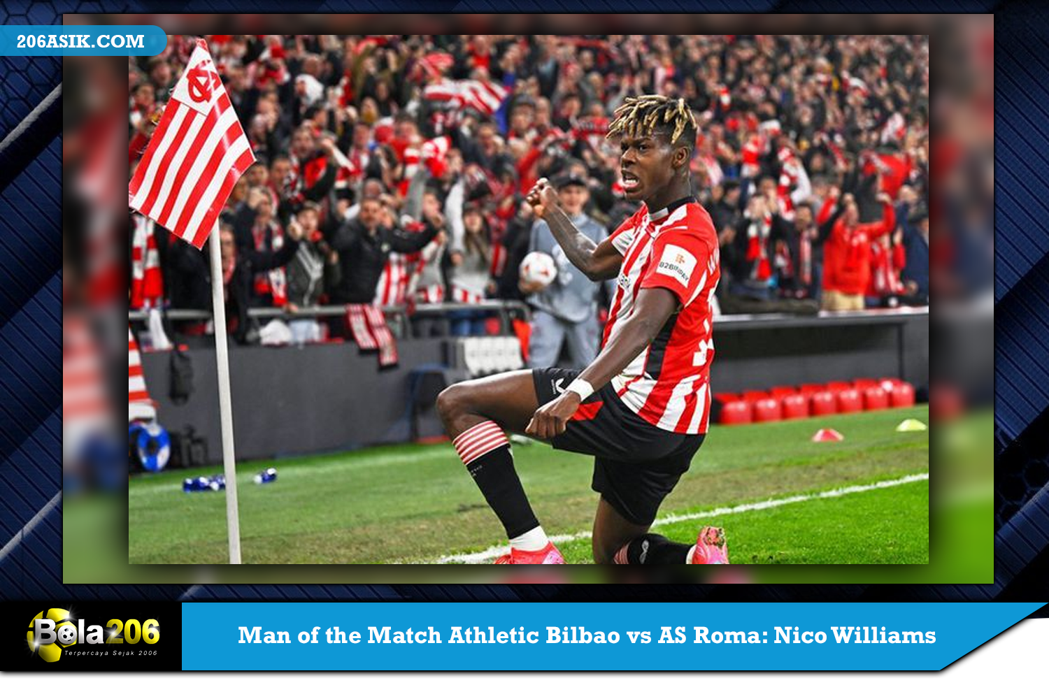 Man of the Match Athletic Bilbao vs AS Roma: Nico Williams