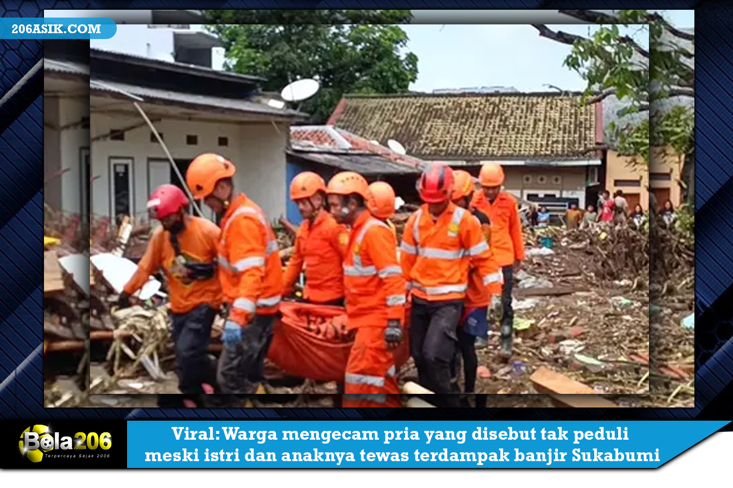 Viral: Warga mengecam pria yang disebut tak peduli meski istri dan anaknya tewas terdampak banjir Sukabumi