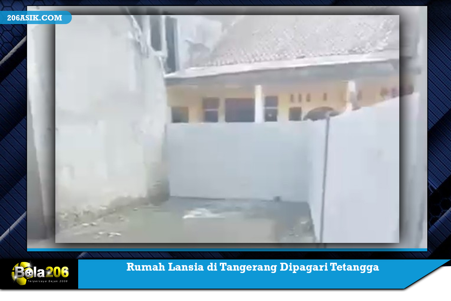 Rumah Lansia di Tangerang Dipagari Tetangga